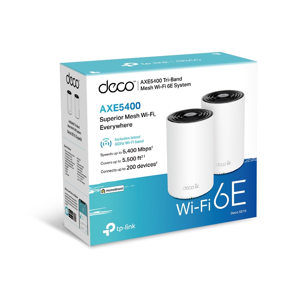 TP-LINK WHMesh WiFi 6E System Deco XE75(2-pack) AXE5400 white