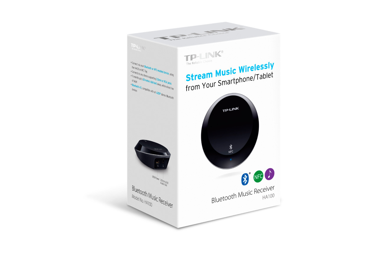 TP-LINK Bluetooth Music Receiver HA100 4.0, Audio 3.5mm 4.0, Audio 3.5mm