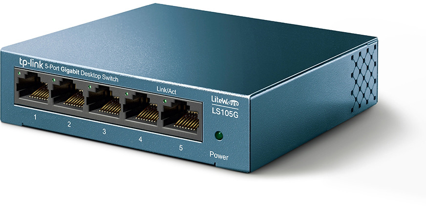 TP-LINK LiteWave 5-Port Switch LS105G 8GB RJ45 Ports, Steel Case