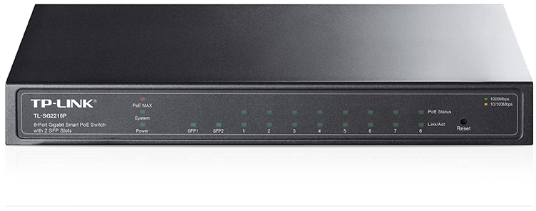 photo TP-LINK SG2210P SG2210P JS 8Port GB Sma. PoE+ 2GB SFP