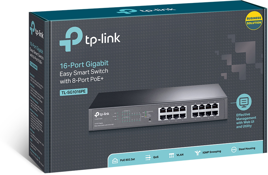 TP-LINK TL-SG1016PE TL-SG1016PE 16Port Gigabit Desktop