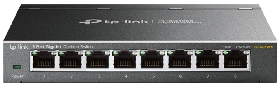TP-LINK 8-Port Gigabit Desktop Switch TL-SG108S Desktop Steel Case