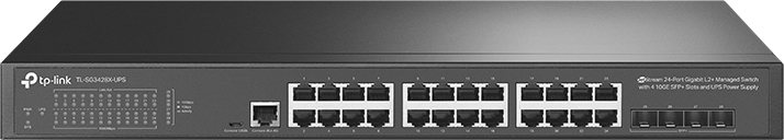 TP-LINK JetStream 24-Port Gigabit L2+ TL-SG3428X-UPS MS Switch with 4 10GE SFP+