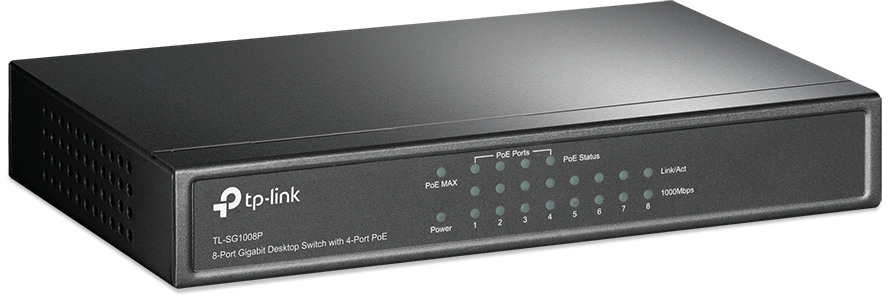 TP-LINK Gigabit Desktop PoE Switch TLSG1008P 8x 10/100/1000