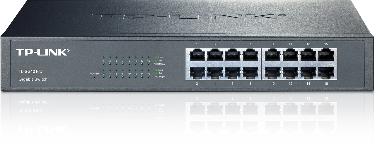 photo TP-LINK 16-Port-Gigabit-Switch TLSG1016D 10/100/1000 Mbit/s