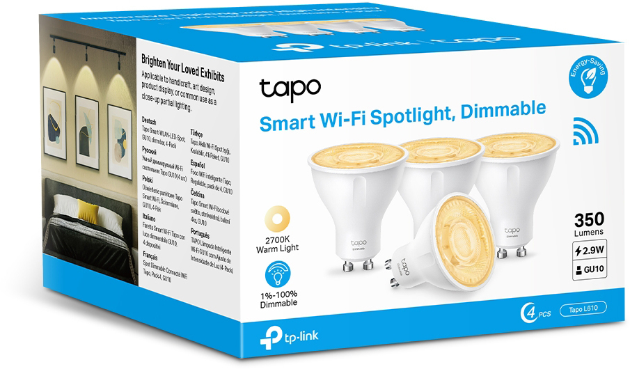 TP-LINK TapoL610(4-pack) Tapo L610(4-pack) Smart WiFi Spotlight Dimmable Smart WiFi Spotlight Dimmab