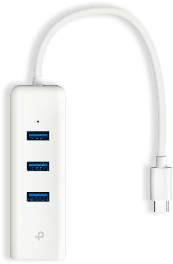 photo TP-LINK USB-C to GBE Network Adapter UE330C with 3-Port USB-A Hub