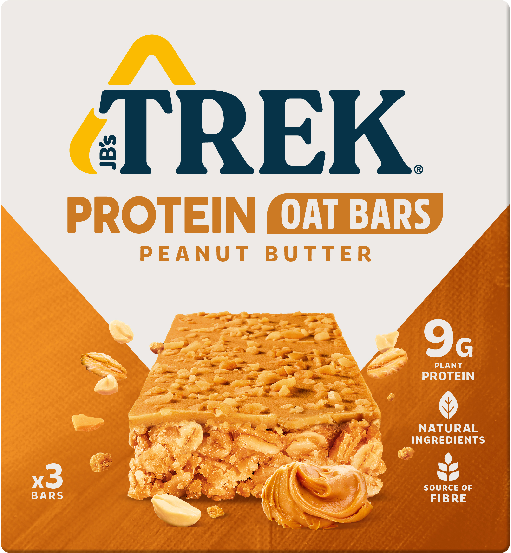 photo TREK Barres d'avoine protéinées 10548 Peanut Butter 50g, 3 pcs.