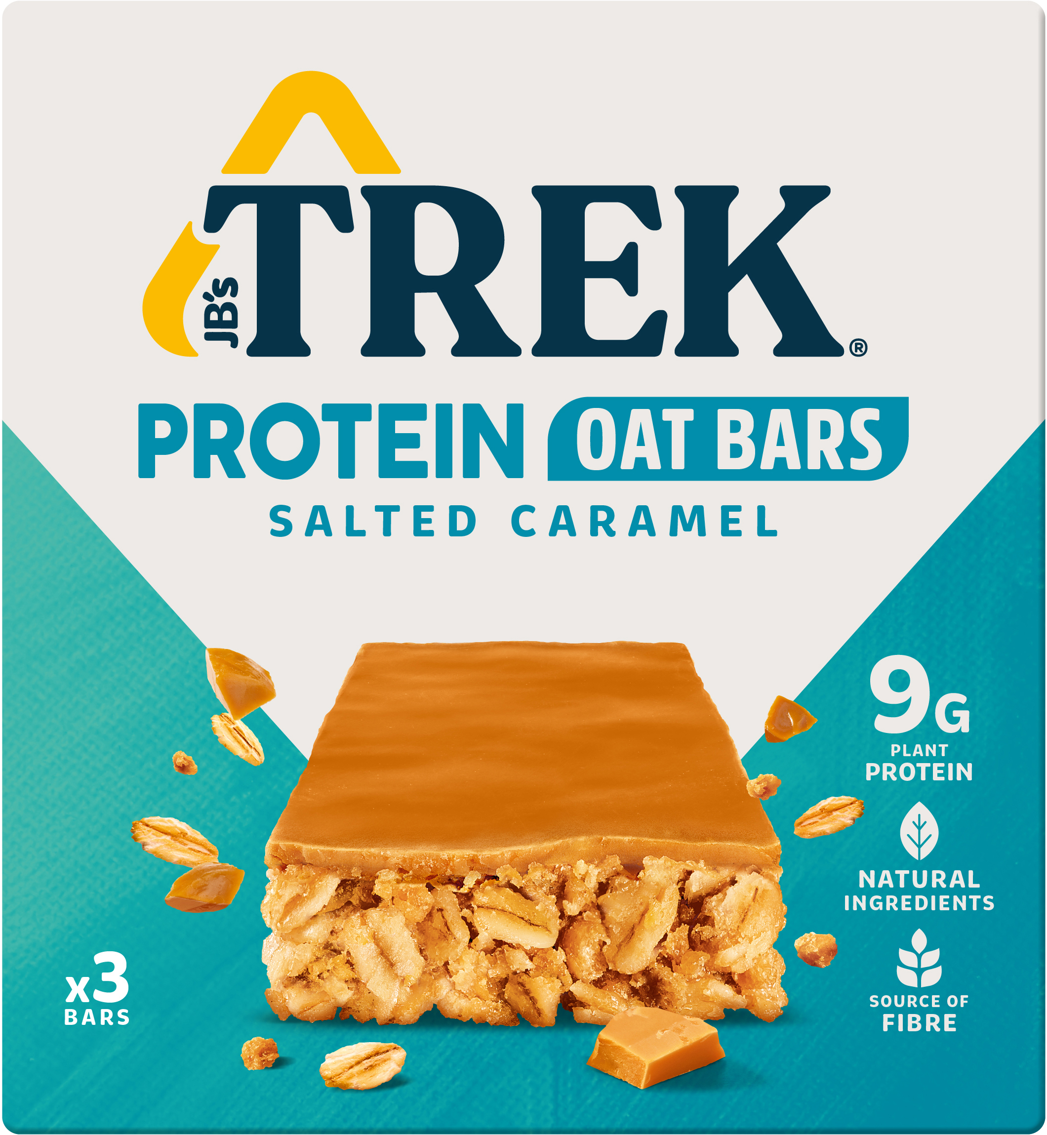 photo TREK Barres d'avoine protéinées 83514 Salted Caramel 50g, 3 pcs.