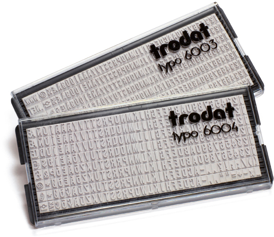 TRODAT Lettres Typo 6004 1 Set, 4mm 1 Set, 4mm