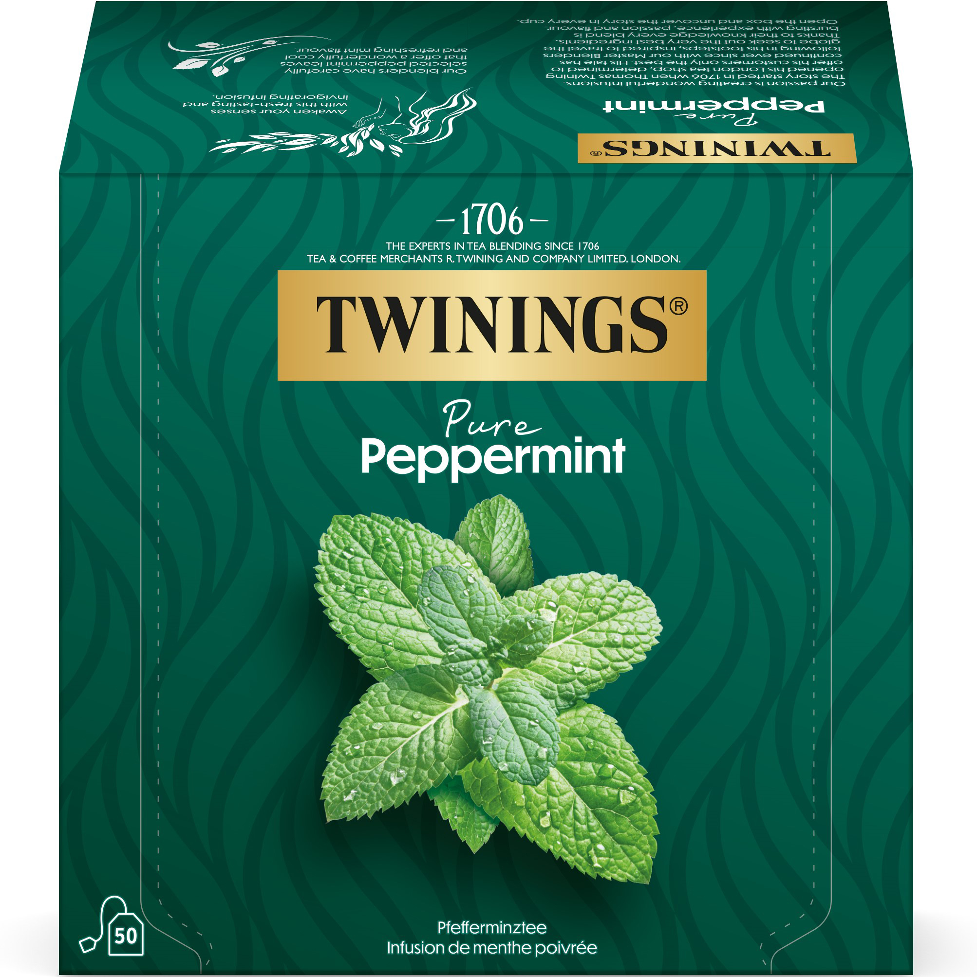 photo TWININGS Menthe poivrée pure 100012268 Sachets 2g, 50 pcs.