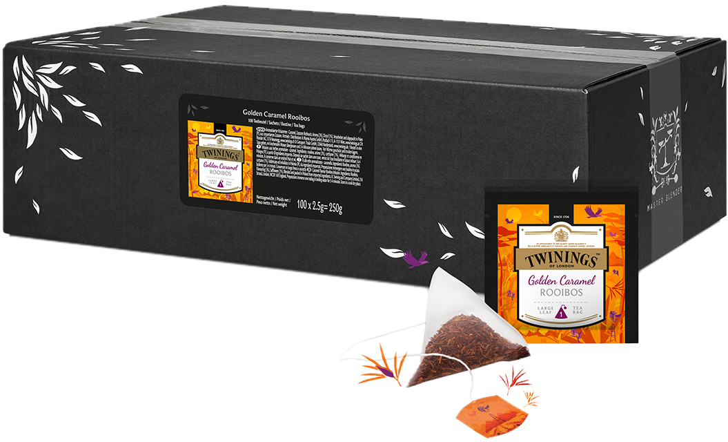 photo TWININGS Golden Caramel Rooibos 100015075 Pyramide 2.5g, 100 pcs.
