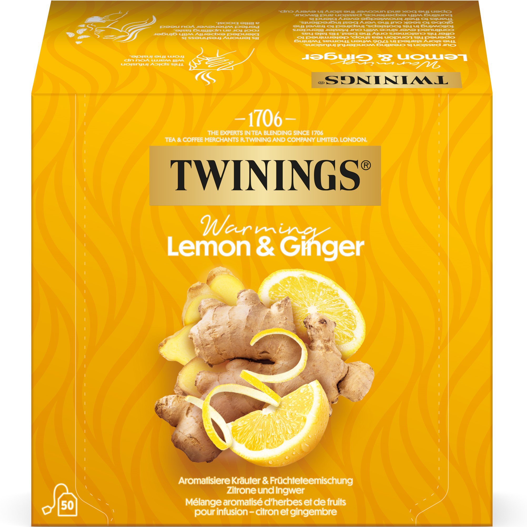 photo TWININGS Warming Citron & Gingembre 100016323 Sachets 1.5g, 50 pcs.