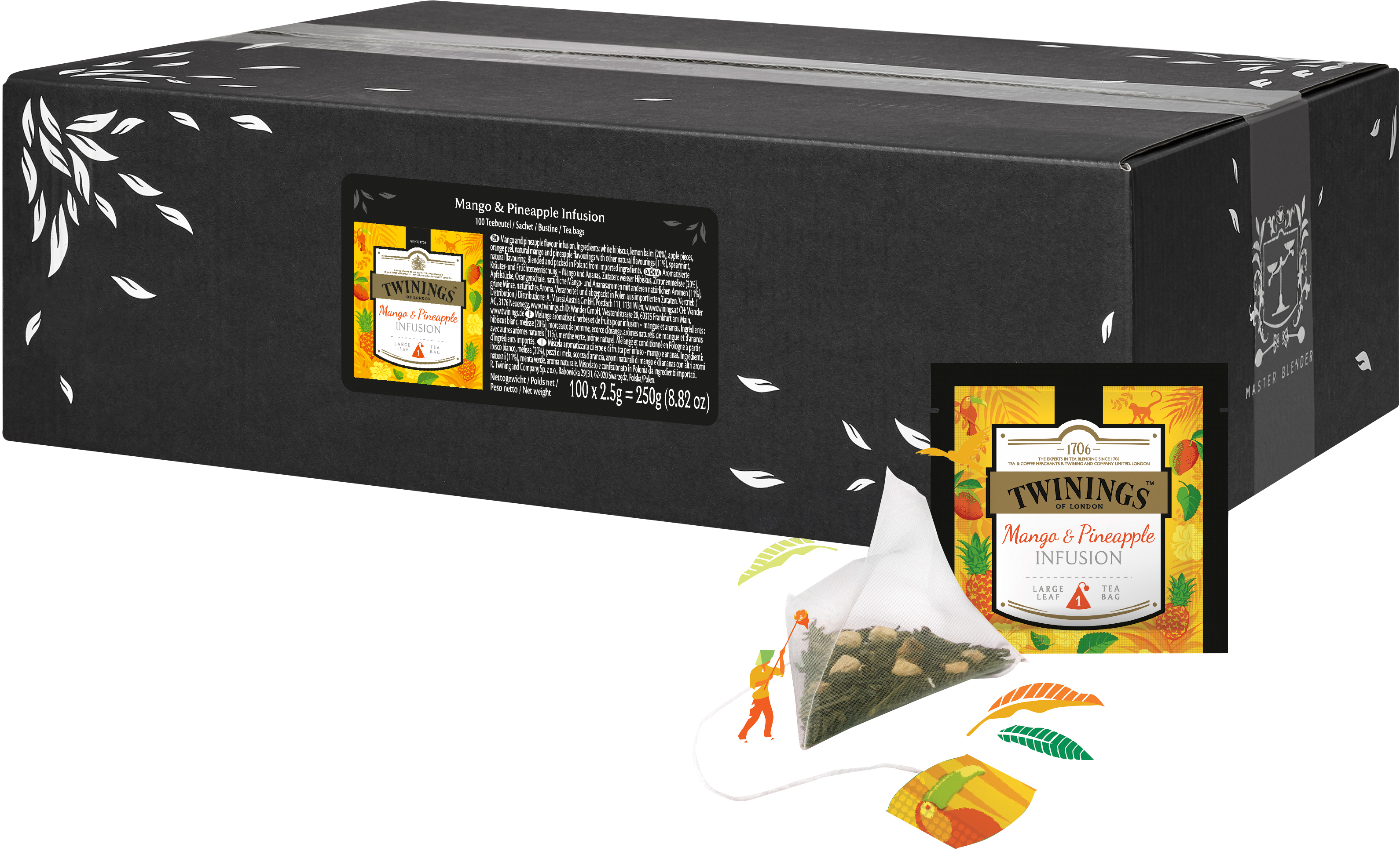 photo TWININGS Mango & Pineapple Infusion 100016921 Pyramide 2.5g, 100 pcs.