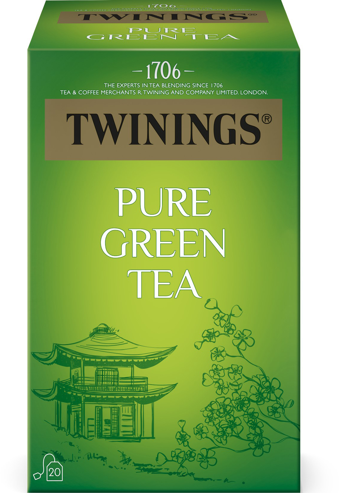 photo TWININGS Pure Green Tea 100017999 Sachets 2g, 20 pcs.