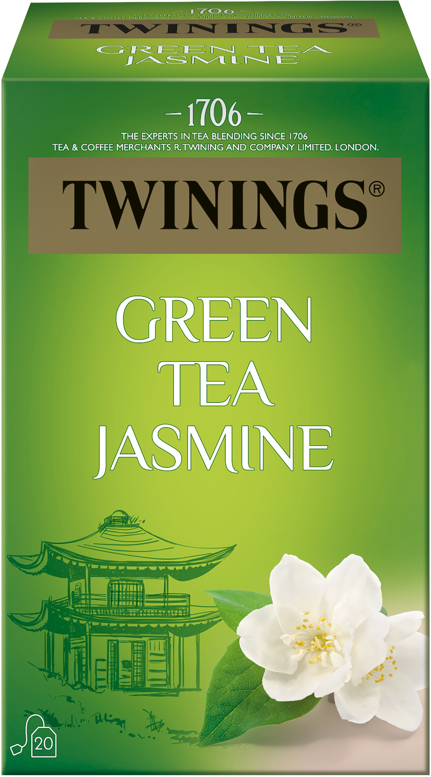 photo TWININGS Green Tea Jasmine 100018001 Sachets 1.8g, 20 pcs.