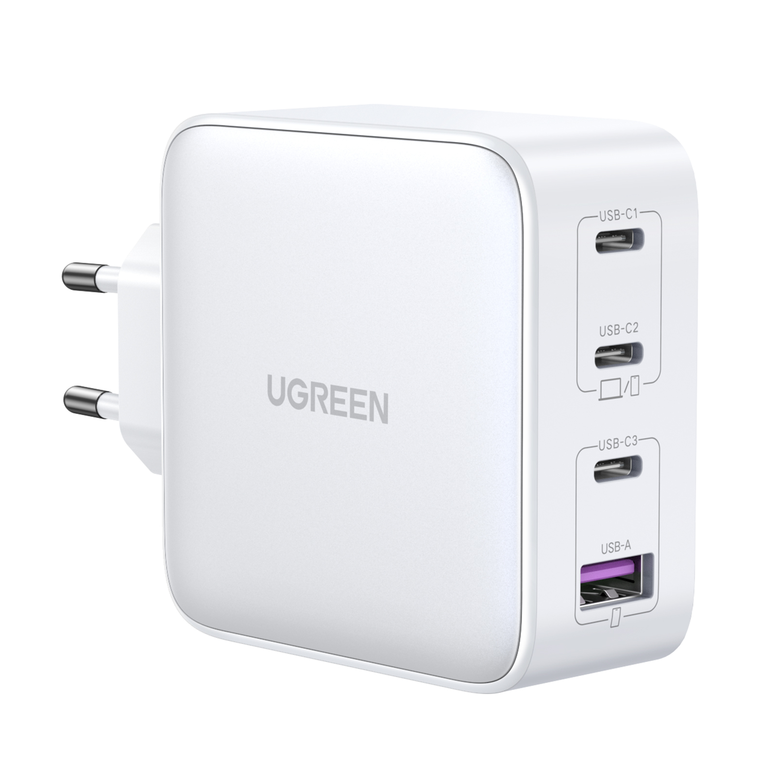 UGREEN USB Wallcharger Nexode 100W 15337 4-Port,PD,GaN, White