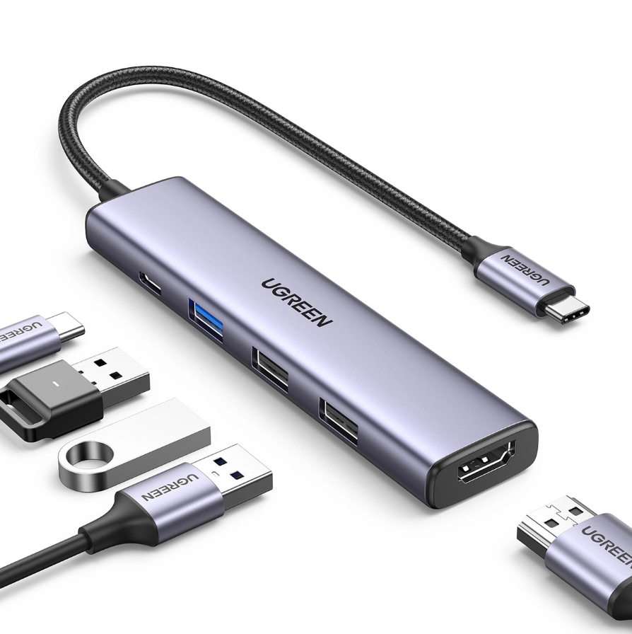 UGREEN USB-C Hub 5-in-1 15495 2 xUSB-A,USB-C,2.0,HDMI