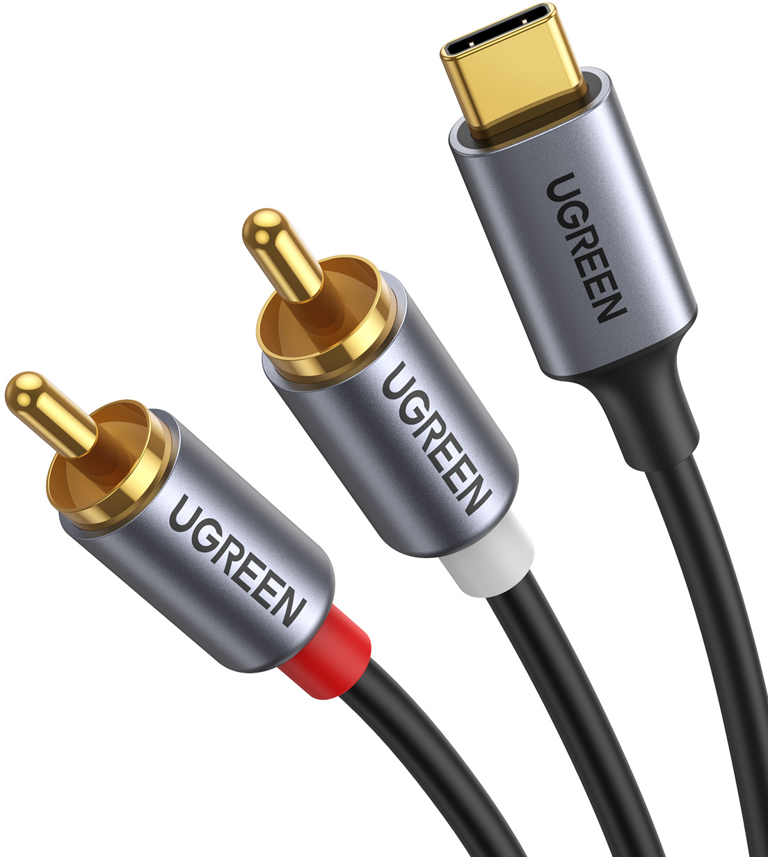 photo UGREEN Audio Cabel with Chip 1.5m 20193 BB USB-C Male to 2xRCA Male