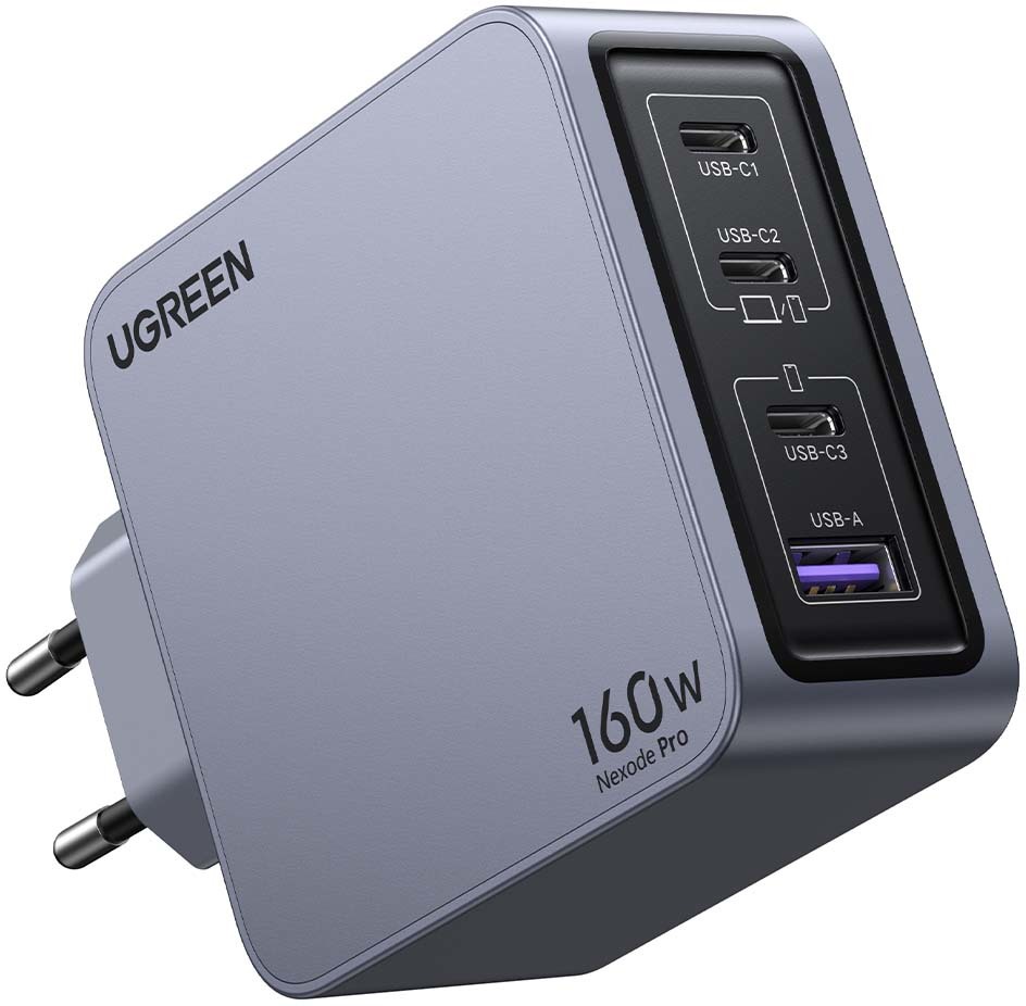 UGREEN USB Wallcharger Nexode Pro 25877 160W, 4-Port,PD,GaN w.Cable