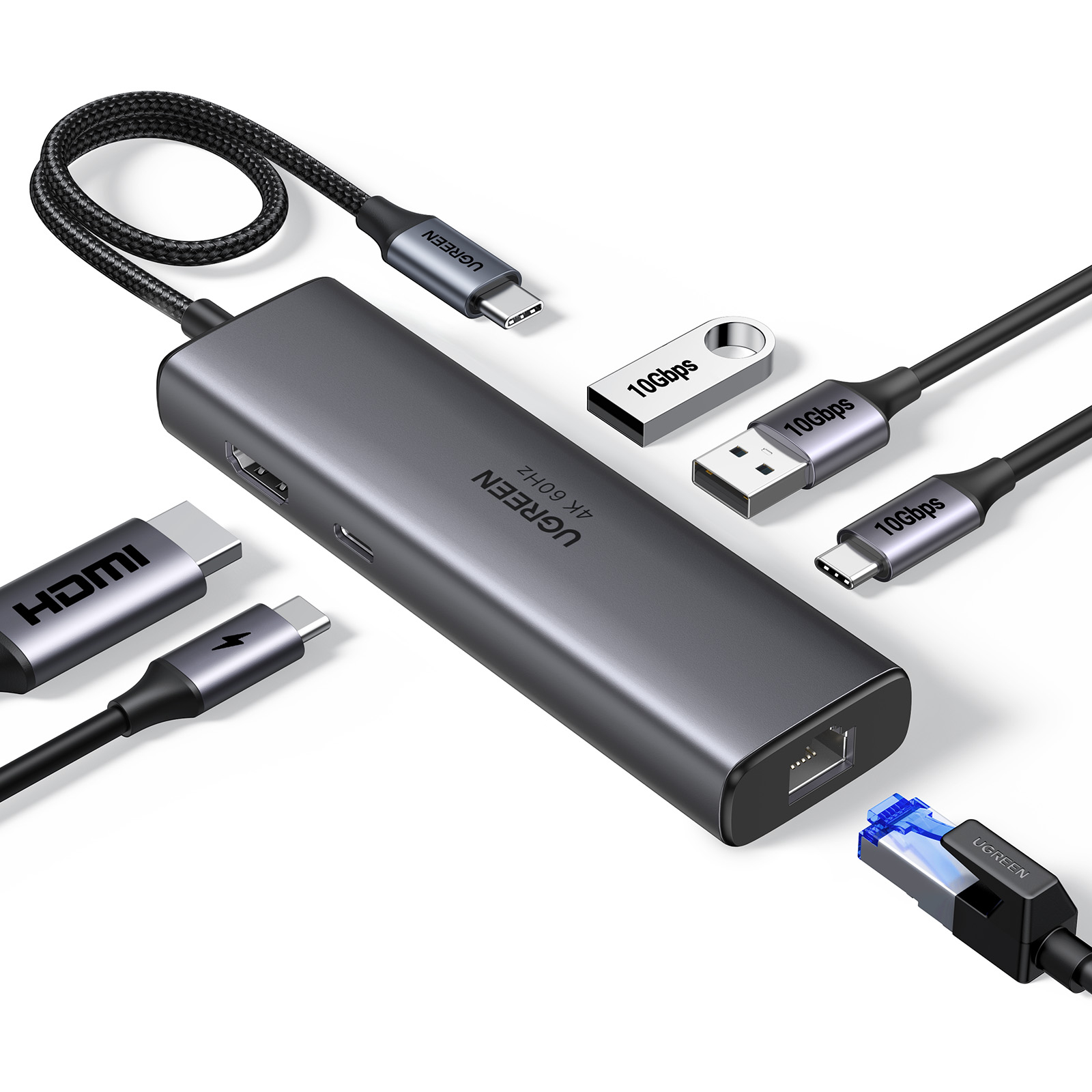 photo UGREEN HUB 6-in-1 USB-C 100W 45000