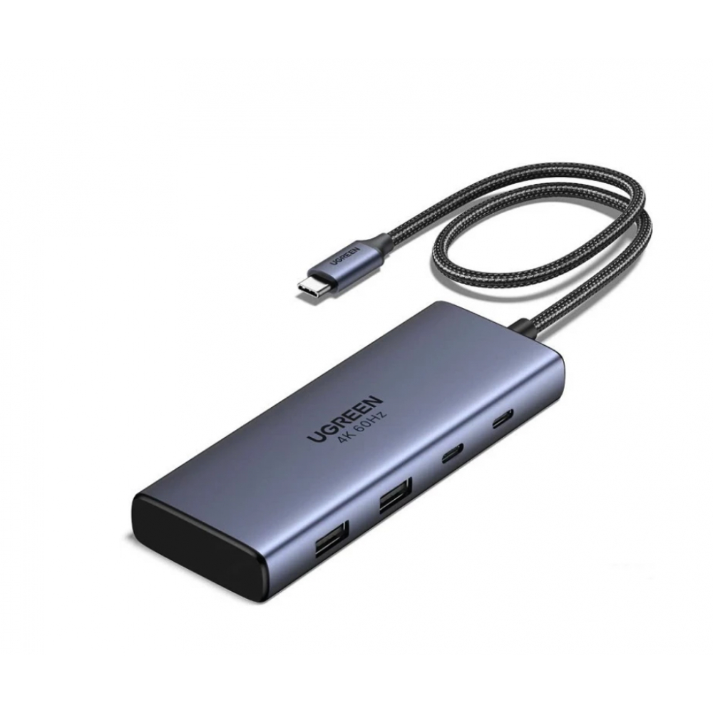 photo UGREEN 7-in-1 USB-C Hub 45379 10Gbps 4k60Hz, 100W, Gray