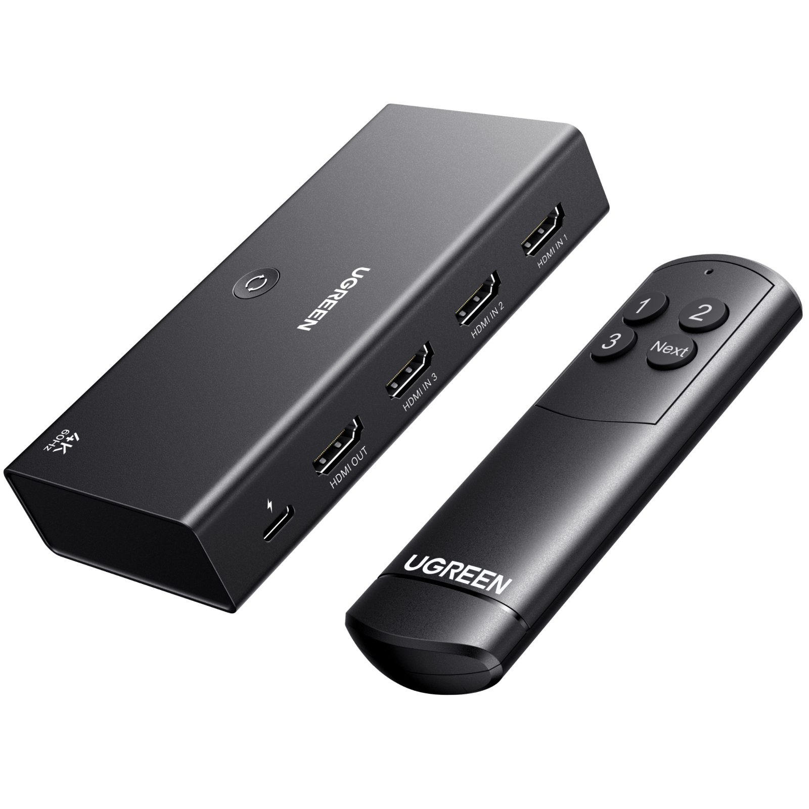 photo UGREEN HDMI Switch 3 In 1 Out 4K 55857 In 3×HDMI, 1×IR, Out 1×HDMI