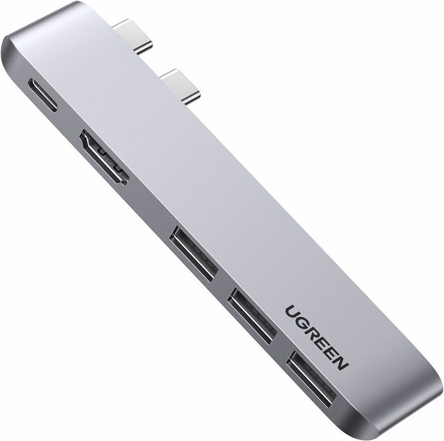 UGREEN USB-C 5in2 Hub, Grey 60559 HDMI,3xUSB-A,USB-C MB Pro/Air