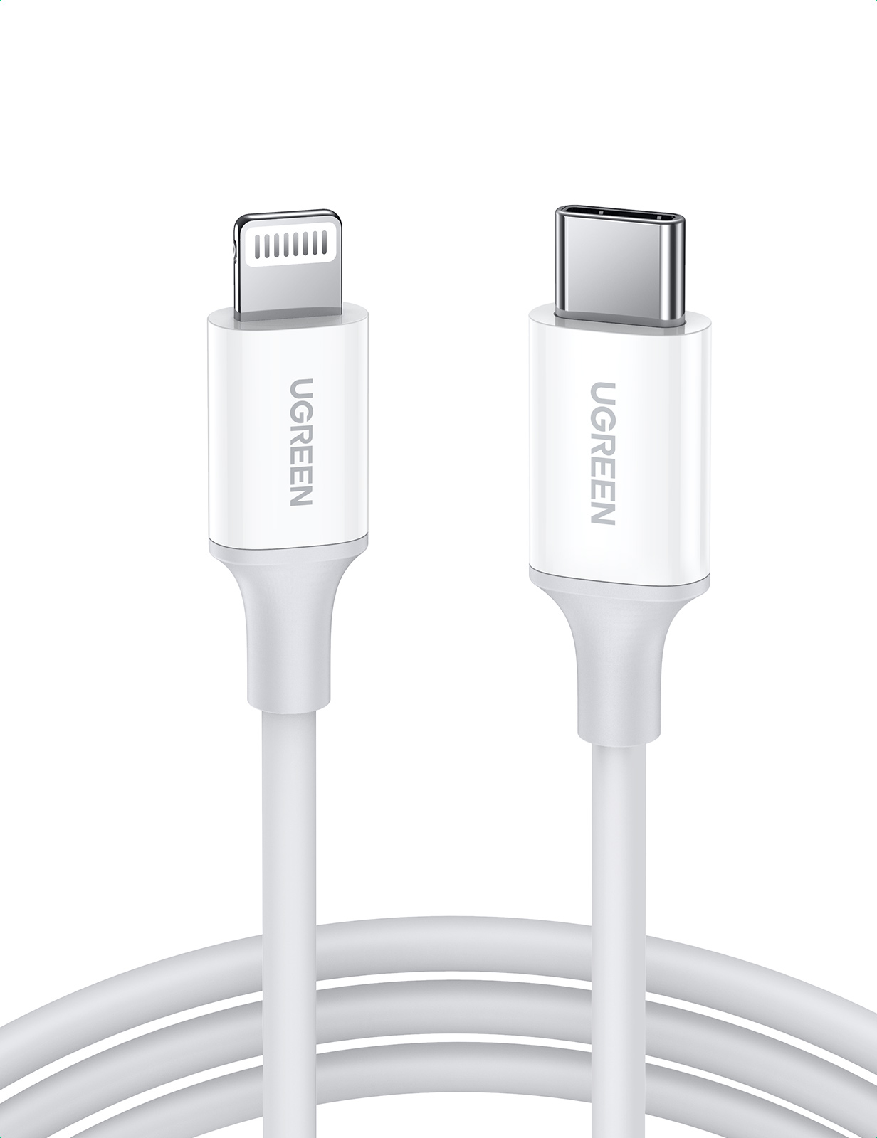 UGREEN USB-C to Lightning Cable 60747 0.5m, White 0.5m, White