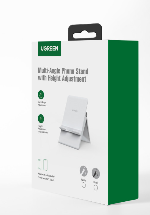 UGREEN Multi-Angle Phone Stand 80704 Height Adjustable,White