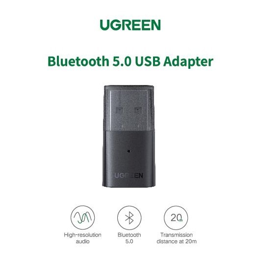UGREEN Bluetooth 5.0 Adpater USB-A 80889 Black Black
