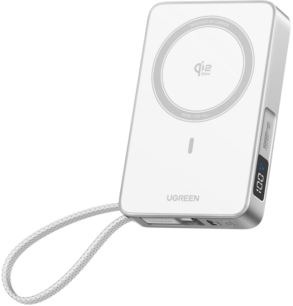 UGREEN Magnetic PB 10000mAh 95027B Wireless, Qi2.2 25W, White