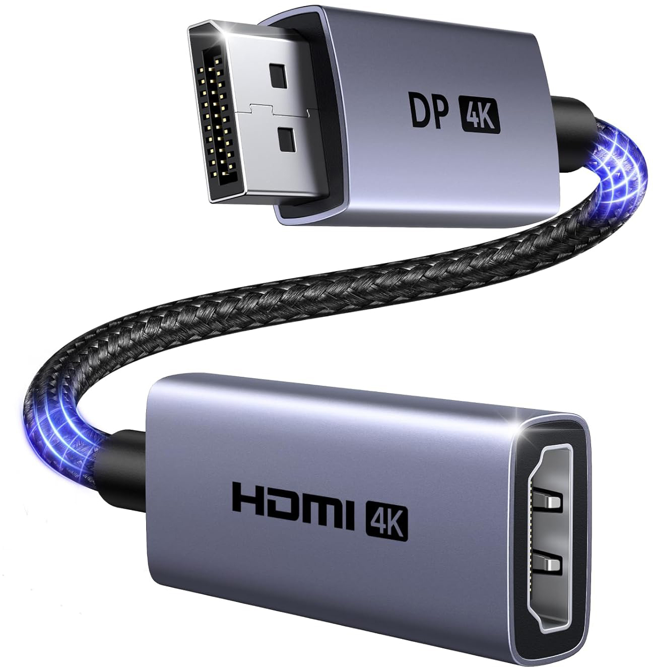 photo UGREEN Cable DisplayPort to HDMI 95418 4K Cable 0.2m