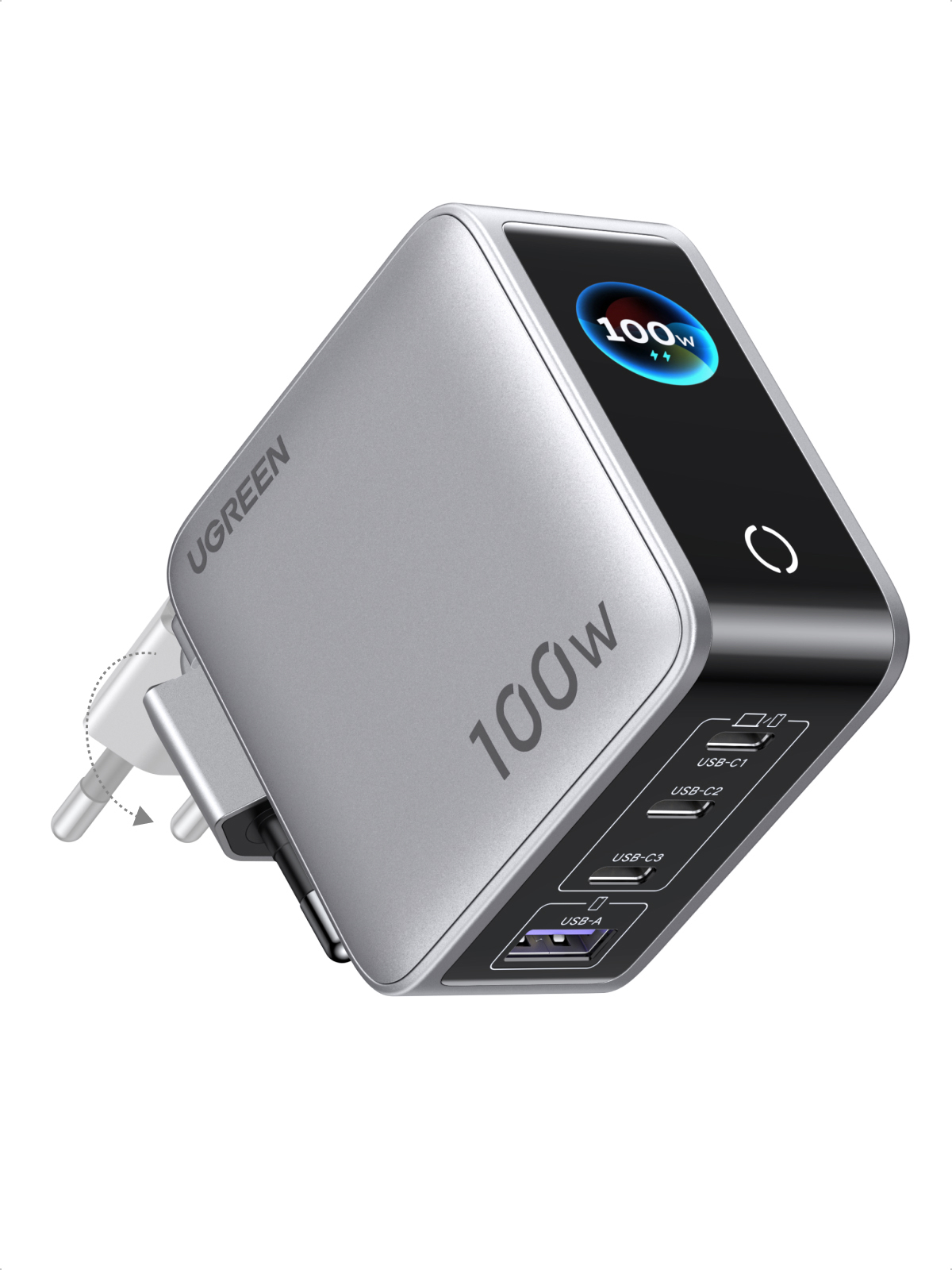 UGREEN Nexode Pro Fast Charger 100W 95942B 4-Port,GaN SmartDisplay Kit