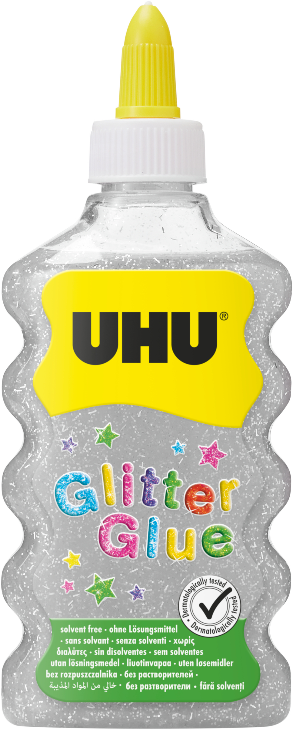 UHU Glitter Glue Maxi 510572 argent, 185g