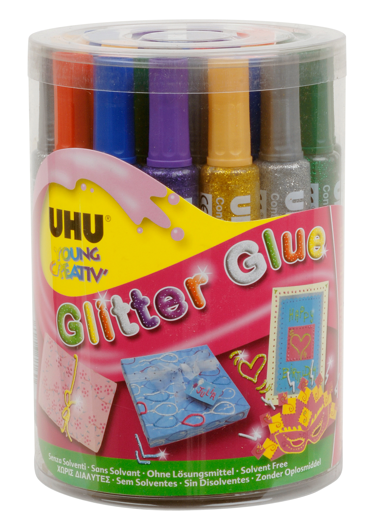 UHU Glitter Blue Box 76 24 pcs.