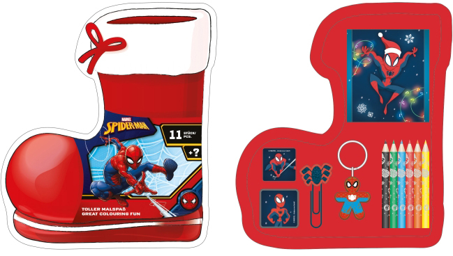 UNDERCOVER Bottes du Père Noël 12 pcs. SPMA4550 Spiderman Spiderman