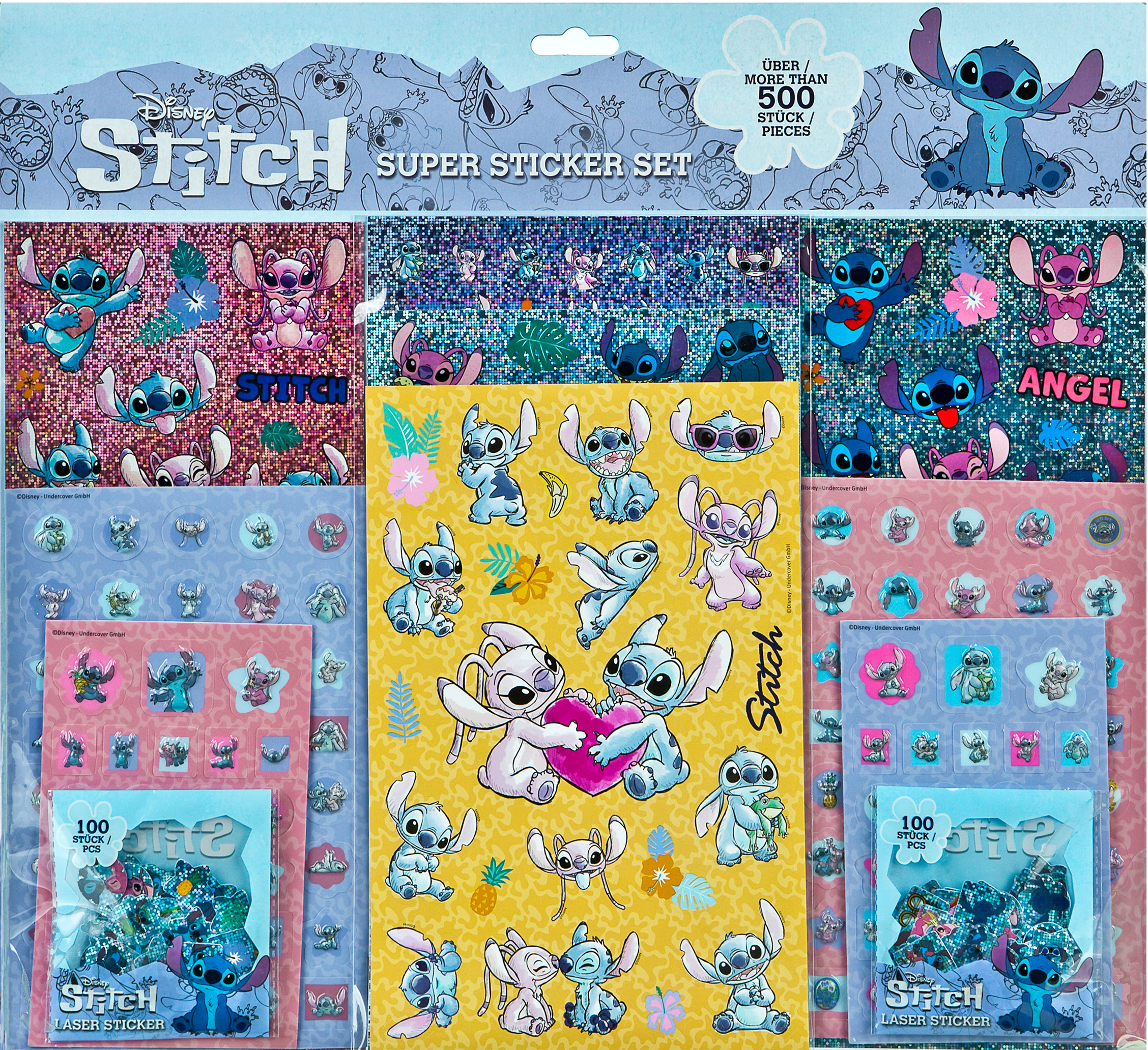 photo UNDERCOVER Kit de stickers Stitch STLI0034 assorti