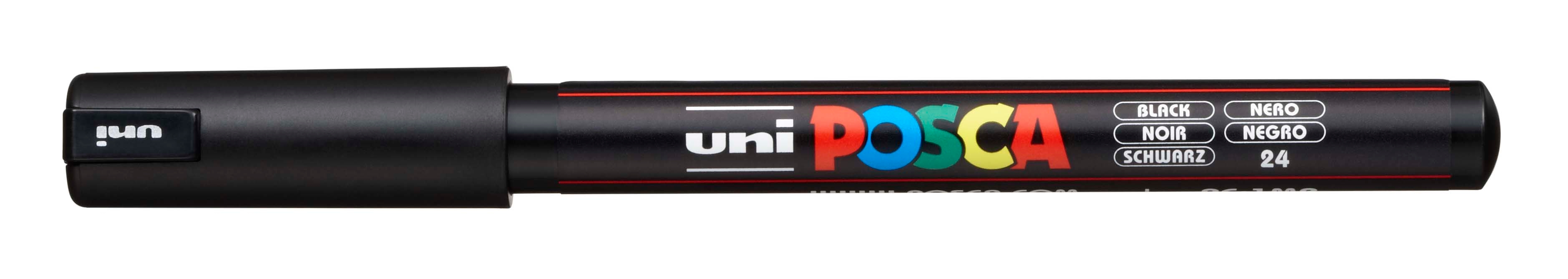 UNI-BALL Posca Fineliner 0,7mm PC-1MR BLACK noir