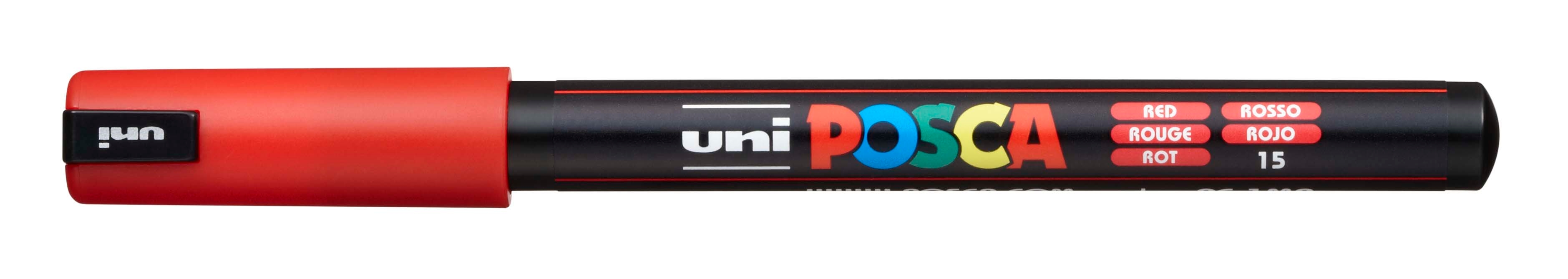 UNI-BALL Posca Fineliner 0,7mm PC-1MR RED rouge