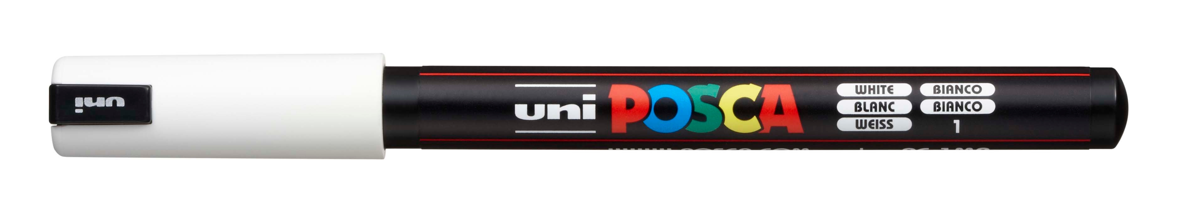 UNI-BALL Posca Fineliner 0,7mm PC1MR, weiss <br>