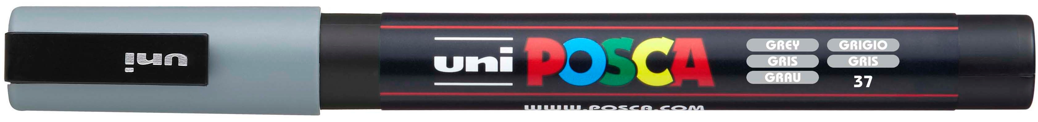 UNI-BALL Posca Marker 0,9-1,3mm PC3M grau, Rundspitze<br>