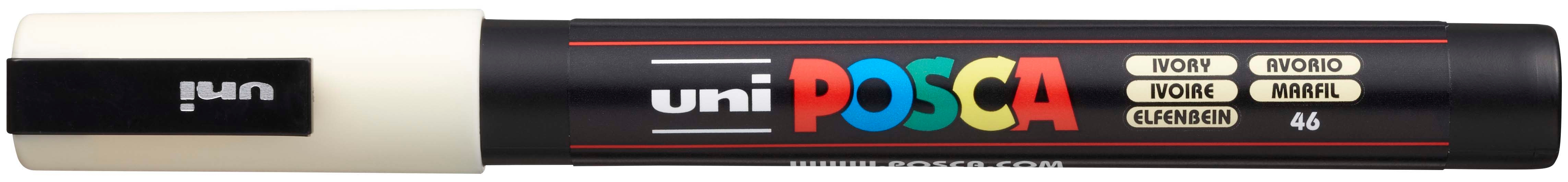 UNI-BALL Posca Marker 0,9-1,3mm PC3M elfenbein, Rundspitze<br>