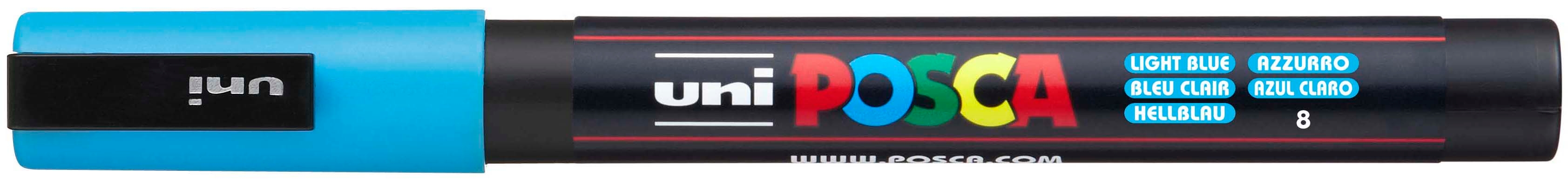 UNI-BALL Posca Marker 0,9-1,3mm PC3M hellblau, Rundspitze<br>