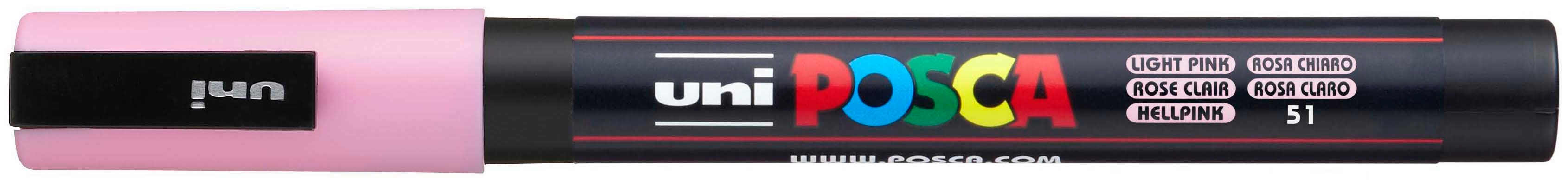 UNI-BALL Posca Marker 0,9-1,3mm PC3M hellrosa, Rundspitze<br>