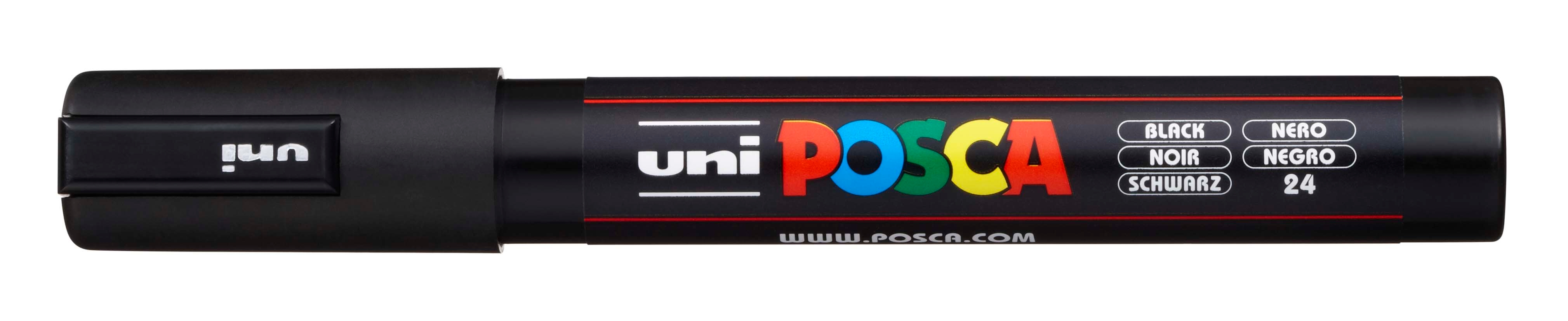 UNI-BALL Posca Marker 1.8- 2.5mm PC5M schwarz, Rundspitze<br>