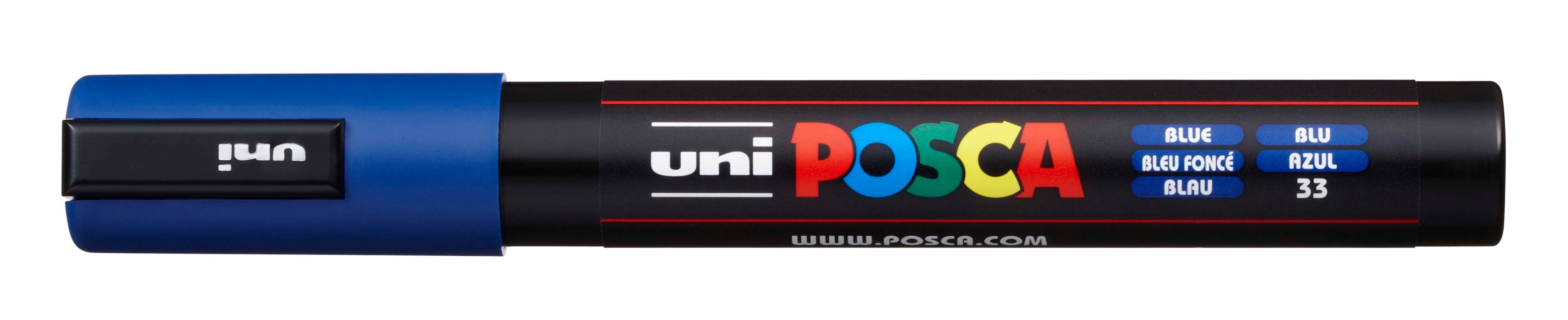 UNI-BALL Posca Marker 1.8- 2.5mm PC5M blau, Rundspitze<br>