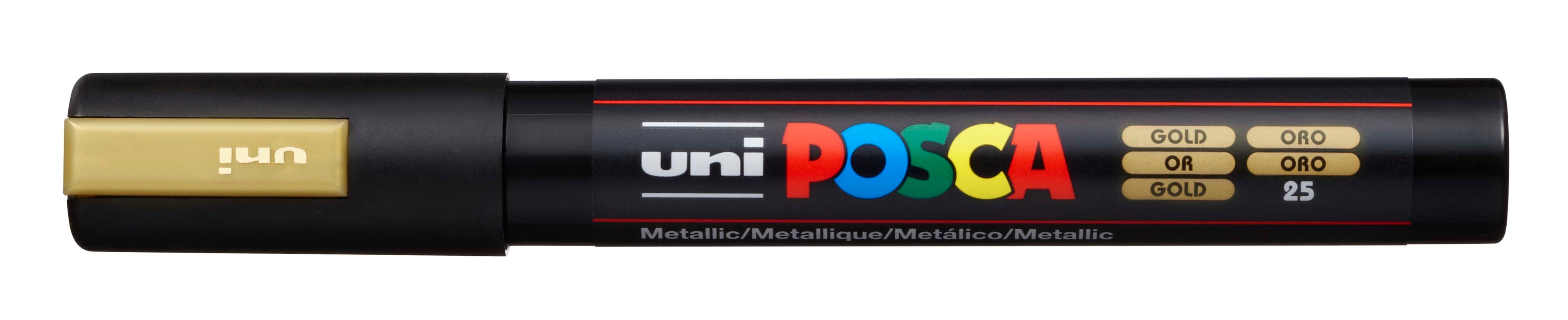 UNI-BALL Posca Marker 1.8- 2.5mm PC5M gold, Rundspitze<br>