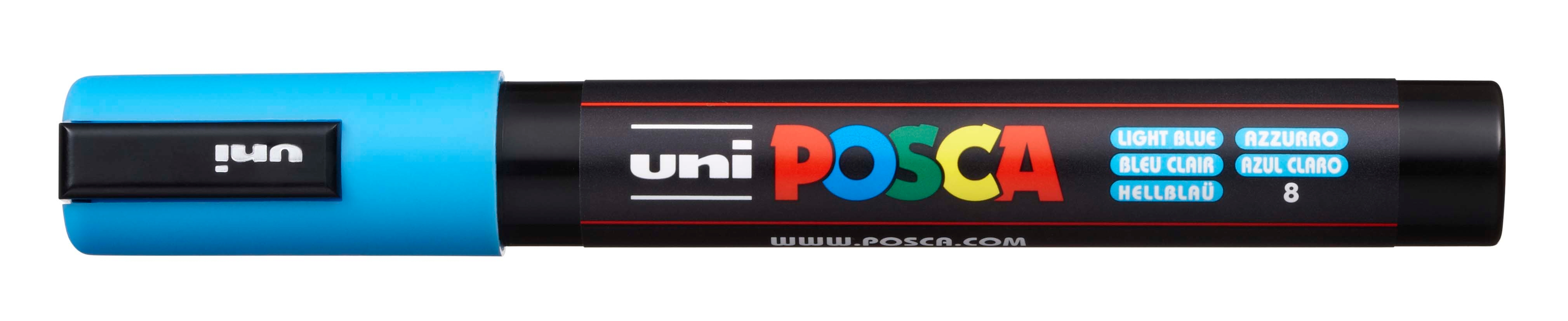 UNI-BALL Posca Marker 1.8- 2.5mm PC5M hellblau, Rundspitze<br>