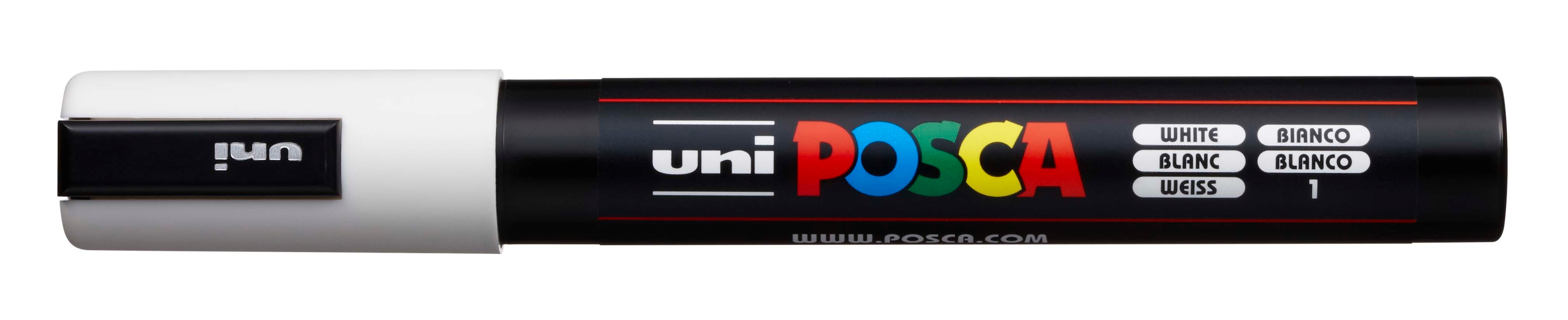 UNI-BALL Posca Marker 1.8- 2.5mm PC5M weiss, Rundspitze<br>